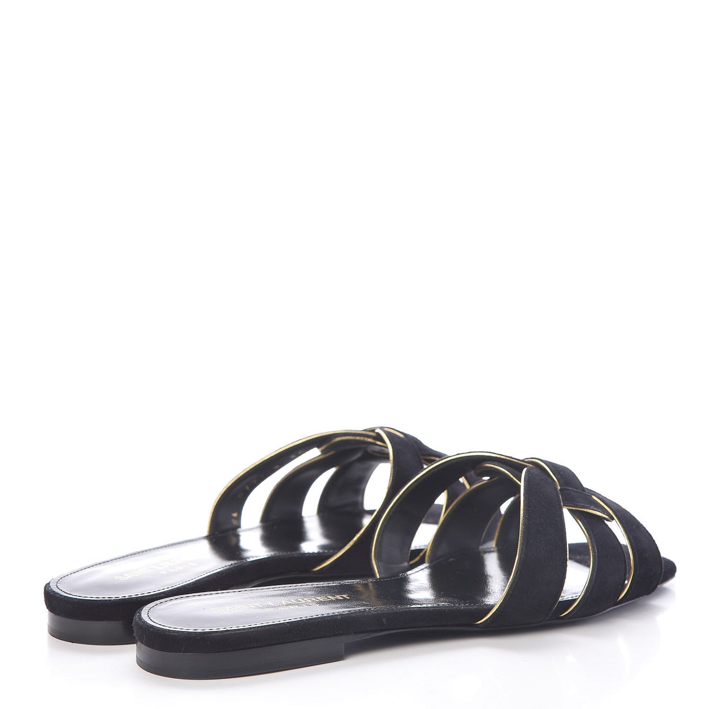 Suede Tribute 05 Slide Sandals 36 Black