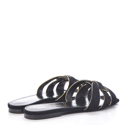Saint Laurent Suede Tribute 05 Slide Sandals 36 Black 4 of 8