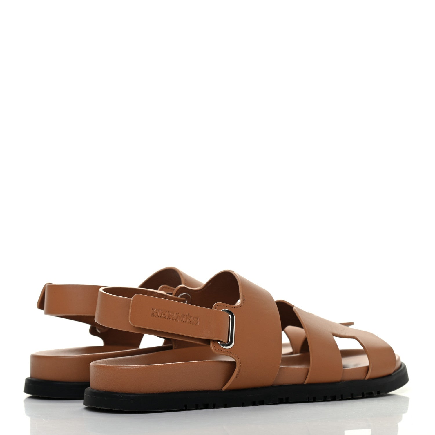 Hermes Calfskin Womens Takara Sandals 39.5 Gold 3 of 6