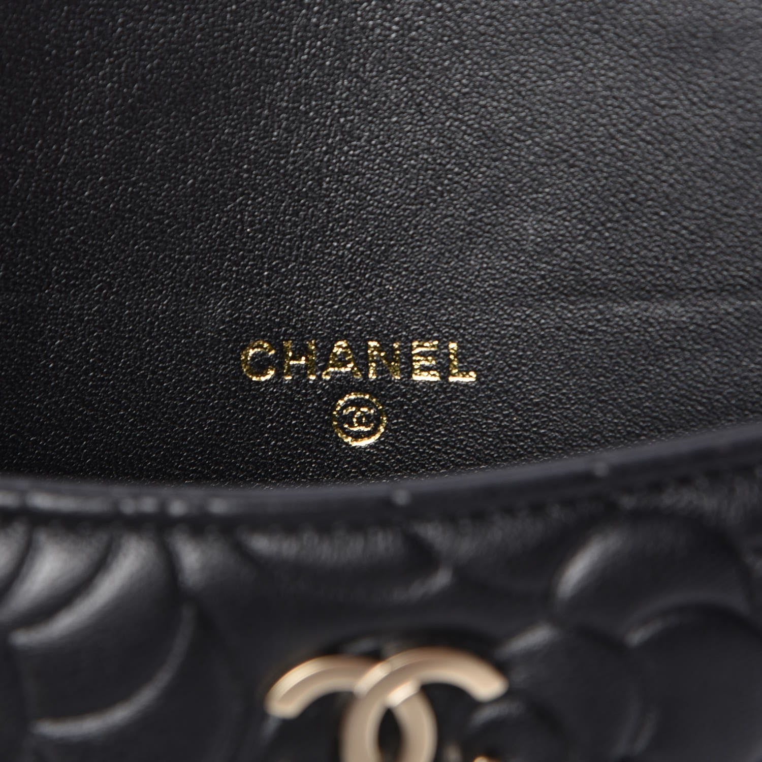 Chanel Lambskin Camellia Embossed iPad Case Black 6 of 9