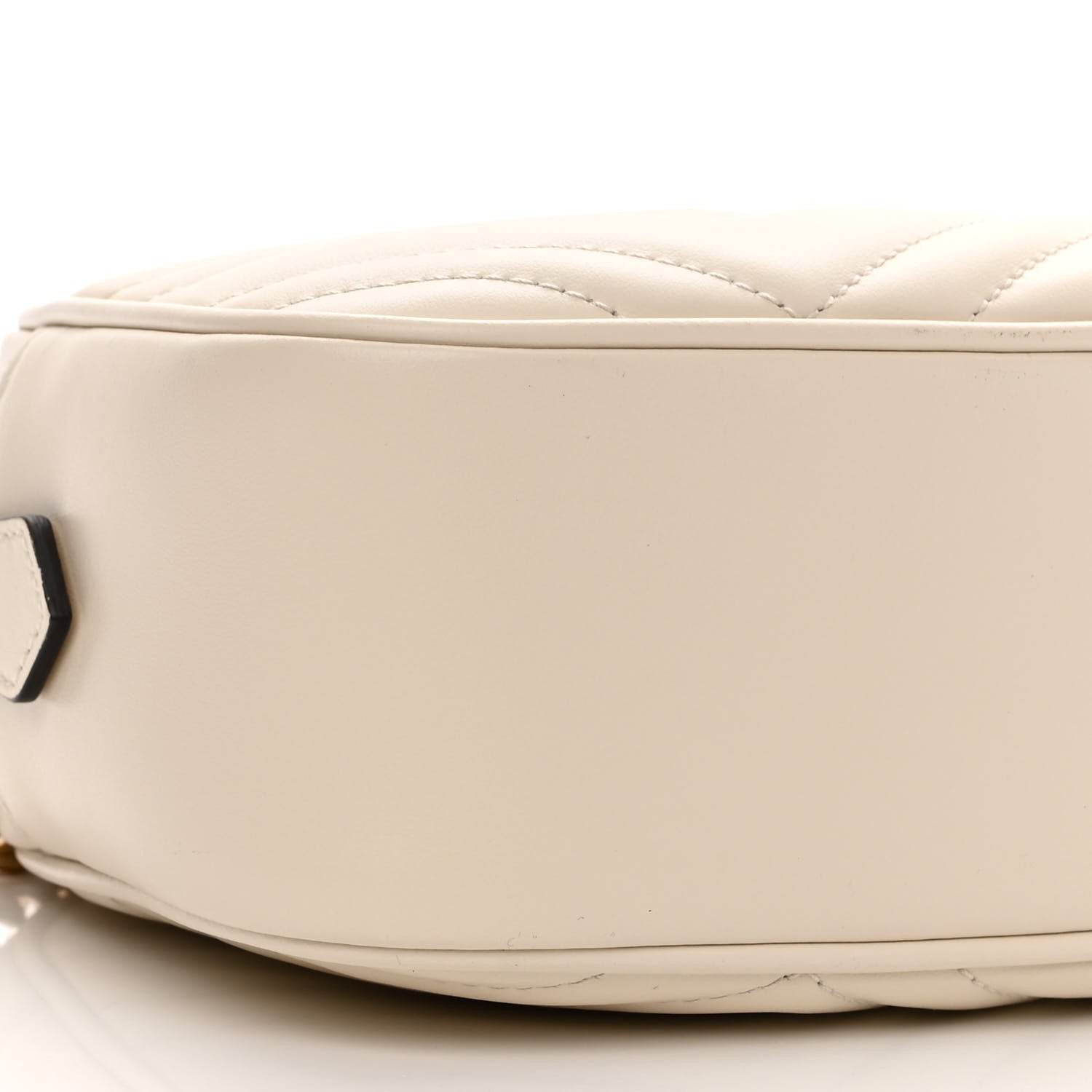 Gucci Calfskin Matelasse Small GG Marmont Chain Shoulder Bag White 9 of 10