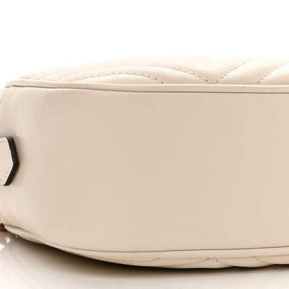 Gucci Calfskin Matelasse Small GG Marmont Chain Shoulder Bag White 9 of 10
