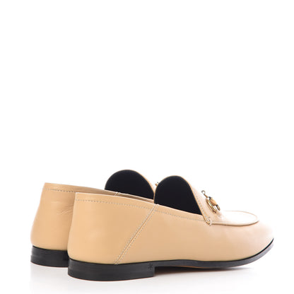 Gucci Lambskin Womens Brixton Horsebit Loafers 36 Wheat 4 of 9
