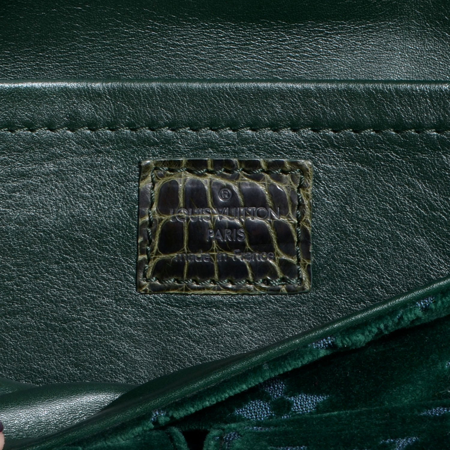 Louis Vuitton Monogram Velours Clyde Green 6 of 7