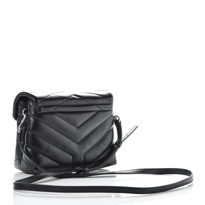 Saint Laurent Calfskin Y Quilted Monogram Toy Loulou Crossbody Bag Black 3 of 11