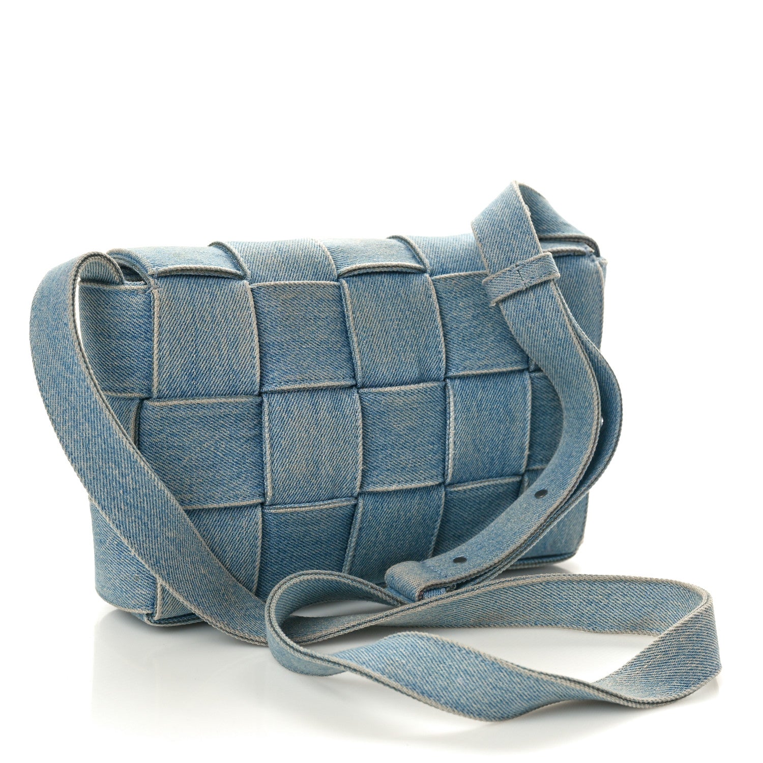 Bottega Veneta Denim Maxi Intrecciato Cassette Crossbody Bag Blue 3 of 10