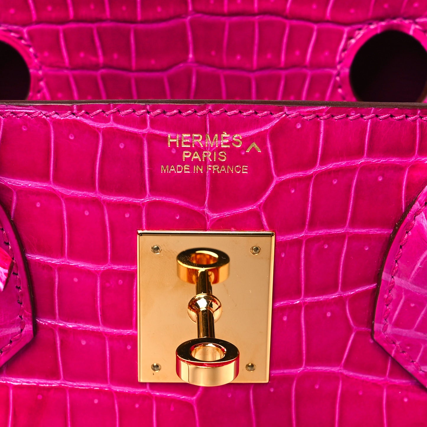Shiny Porosus Crocodile Birkin 30 Rose Scheherazade