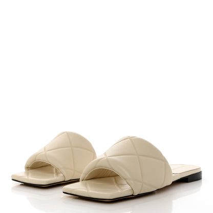 Bottega Veneta Nappa Quilted Rubber Lido Flat Sandals 40 Wax 3 of 7