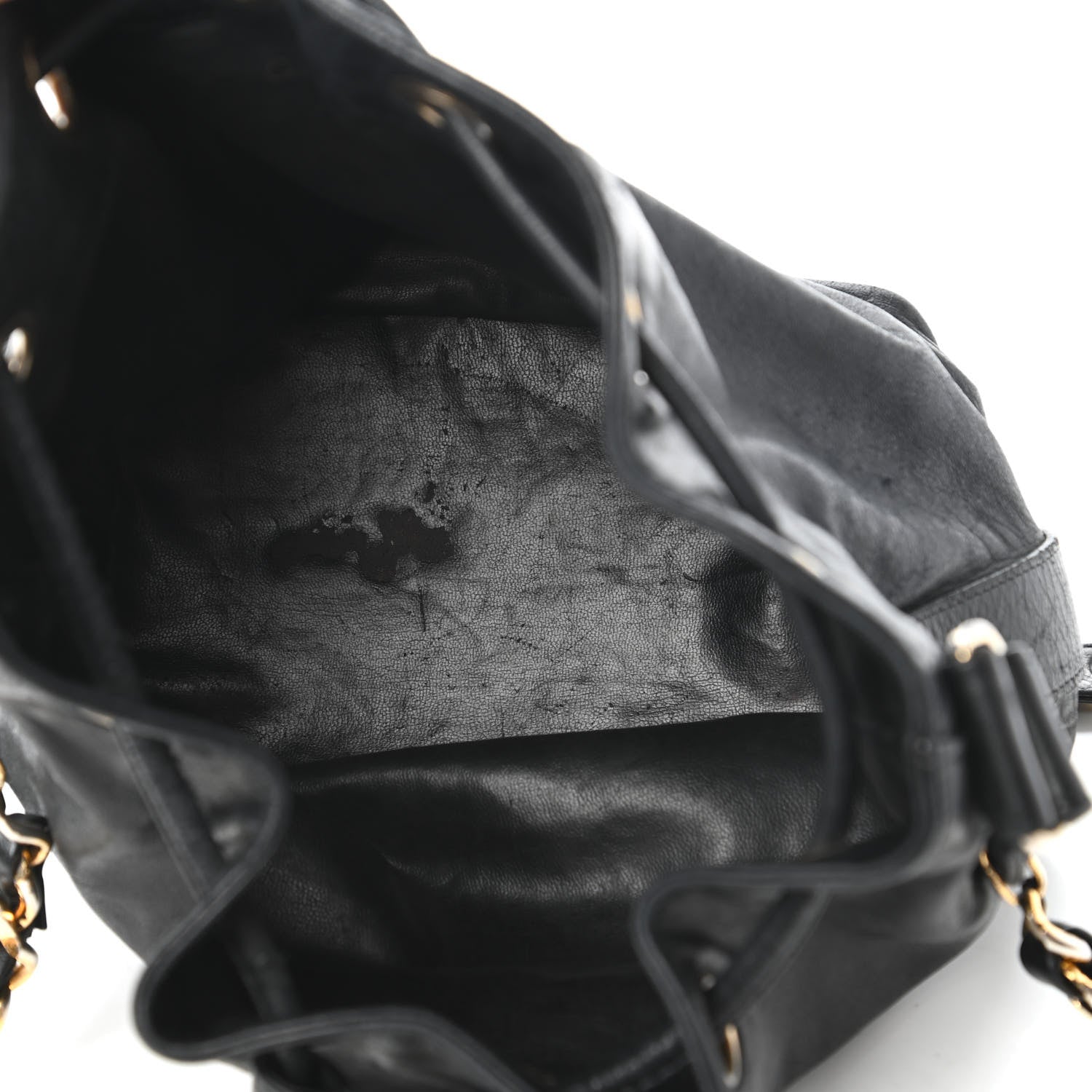 Chanel Lambskin Drawstring CC Shoulder Bag Black 5 of 10