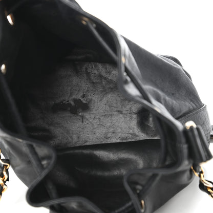 Chanel Lambskin Drawstring CC Shoulder Bag Black 5 of 10