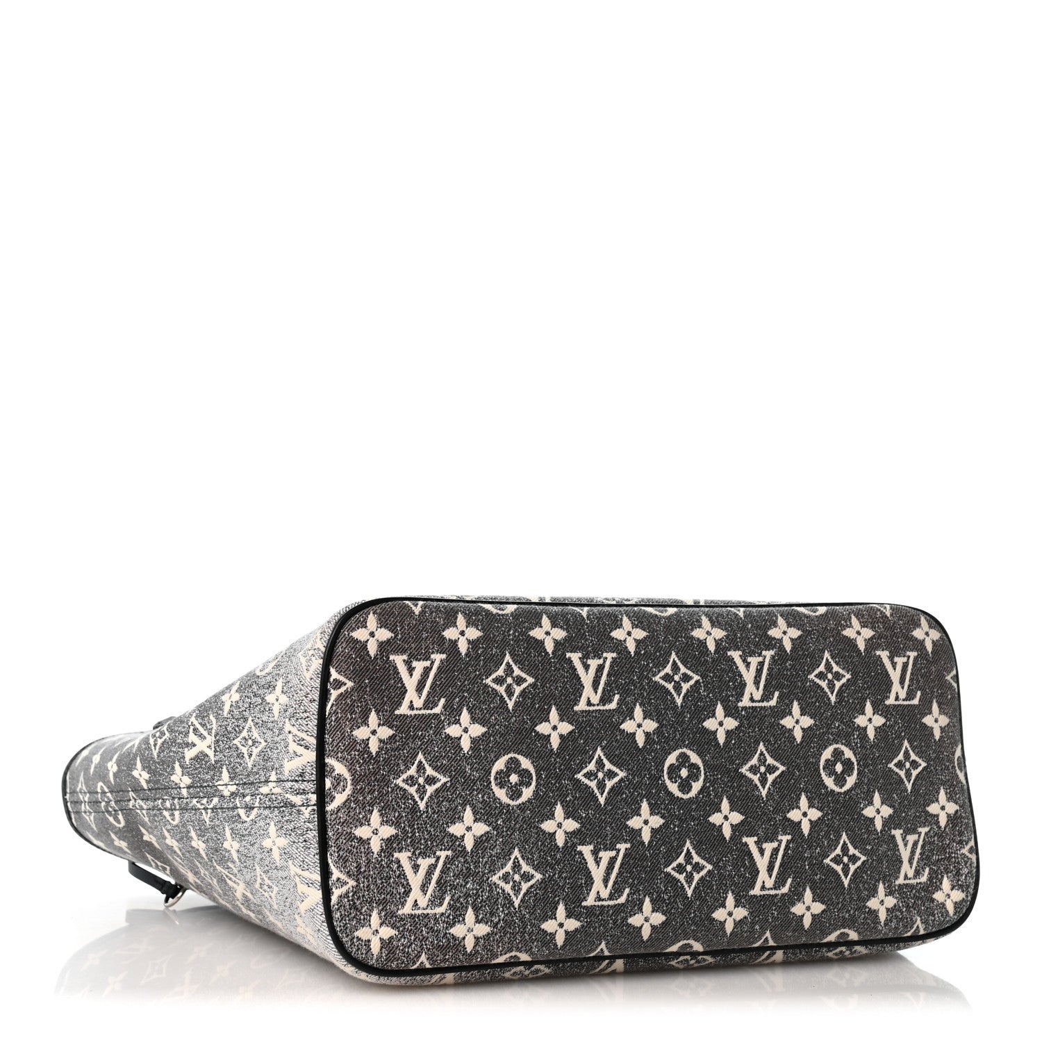Louis Vuitton Denim Monogram Jacquard Neverfull MM Grey 5 of 10