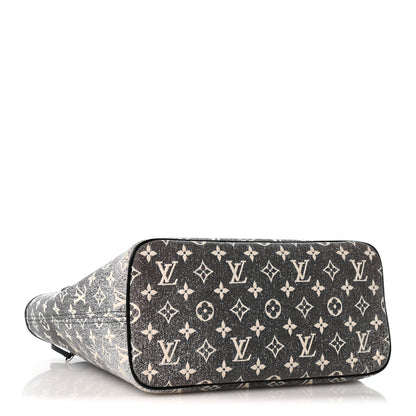 Louis Vuitton Denim Monogram Jacquard Neverfull MM Grey 5 of 10