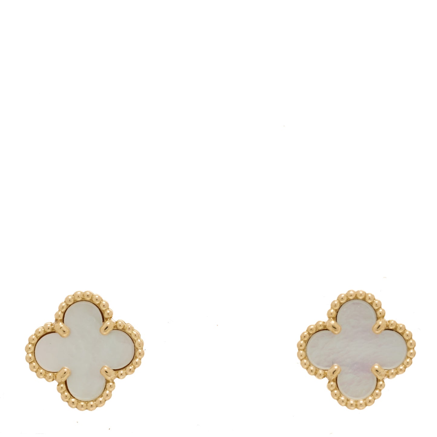 18K Yellow Gold Mother of Pearl Sweet Alhambra Earrings