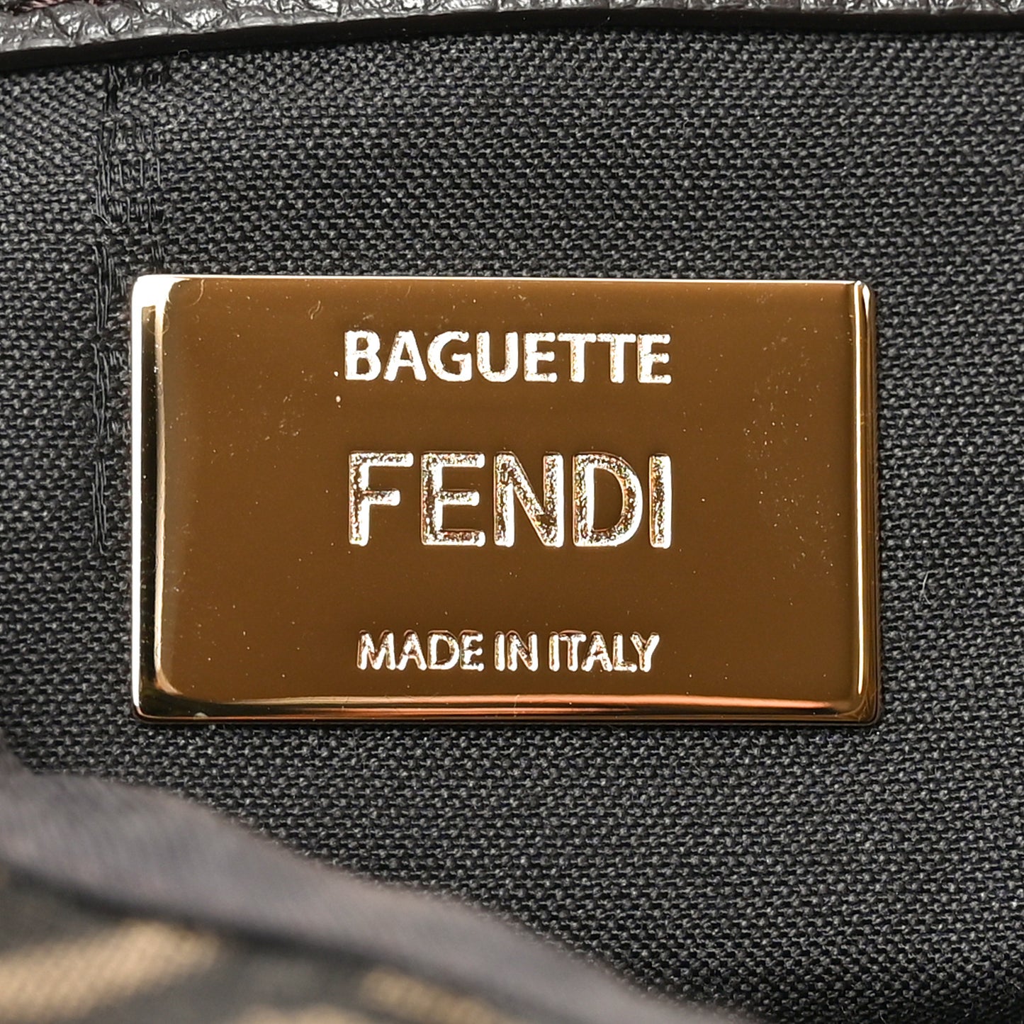 Fabric Jacquard FF 1974 Maxi Baguette Tobacco Moro Black