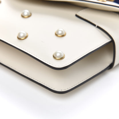 Gucci Nappa Pearl Studded Mini Queen Margaret Broadway Shoulder Bag Mystic White 10 of 12