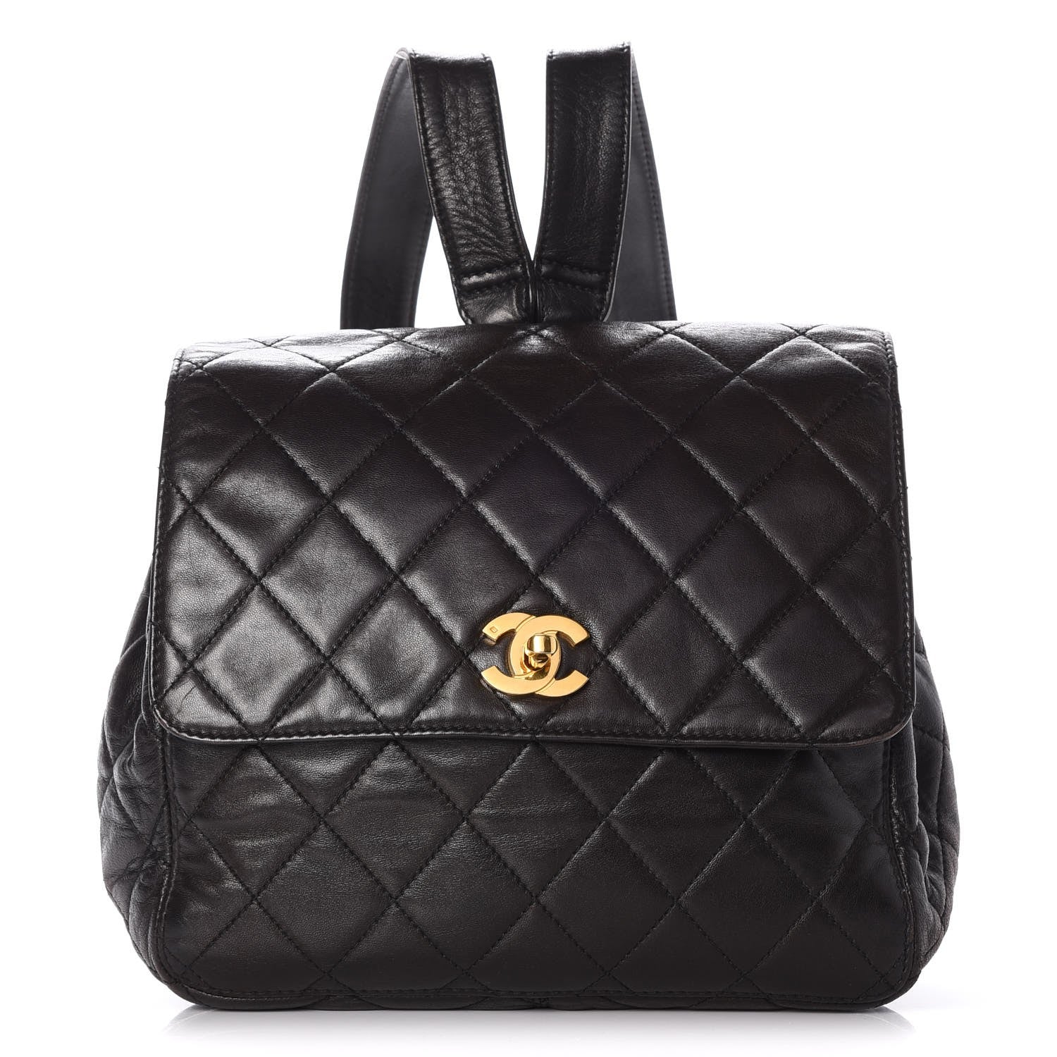 Chanel Lambskin Quilted Backpack Black 1 of 10