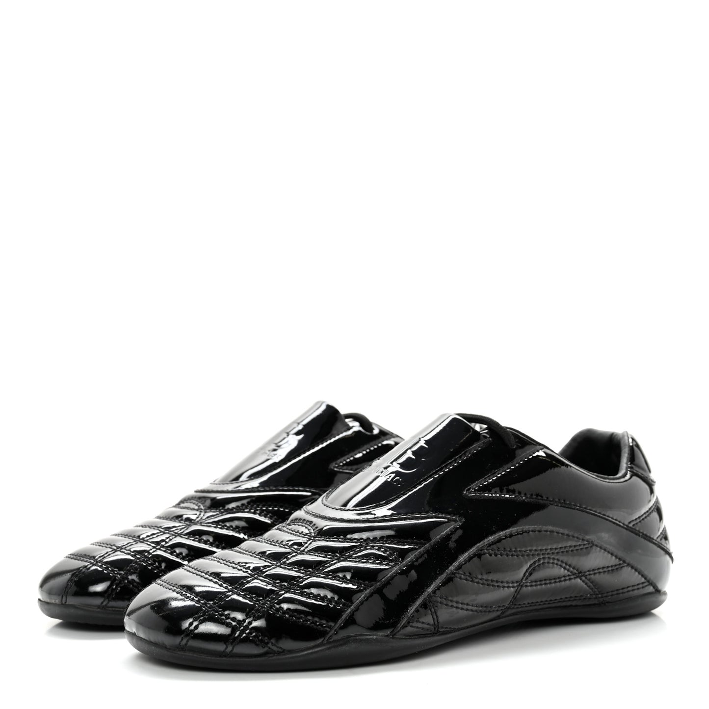 Patent Polyurethane Womens Zen Sneakers 38 Black