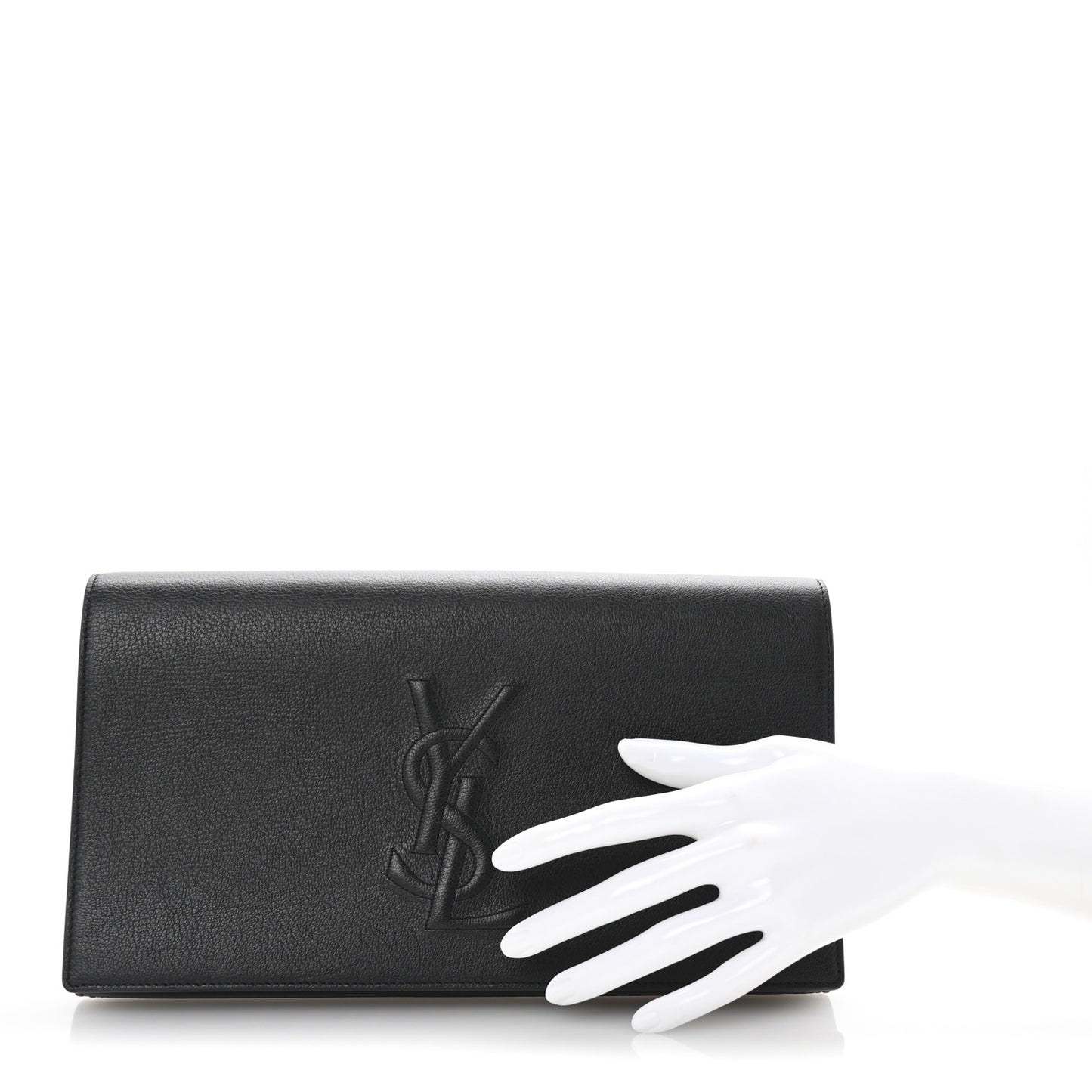 Goatskin Monogram Large Belle De Jour Clutch Black