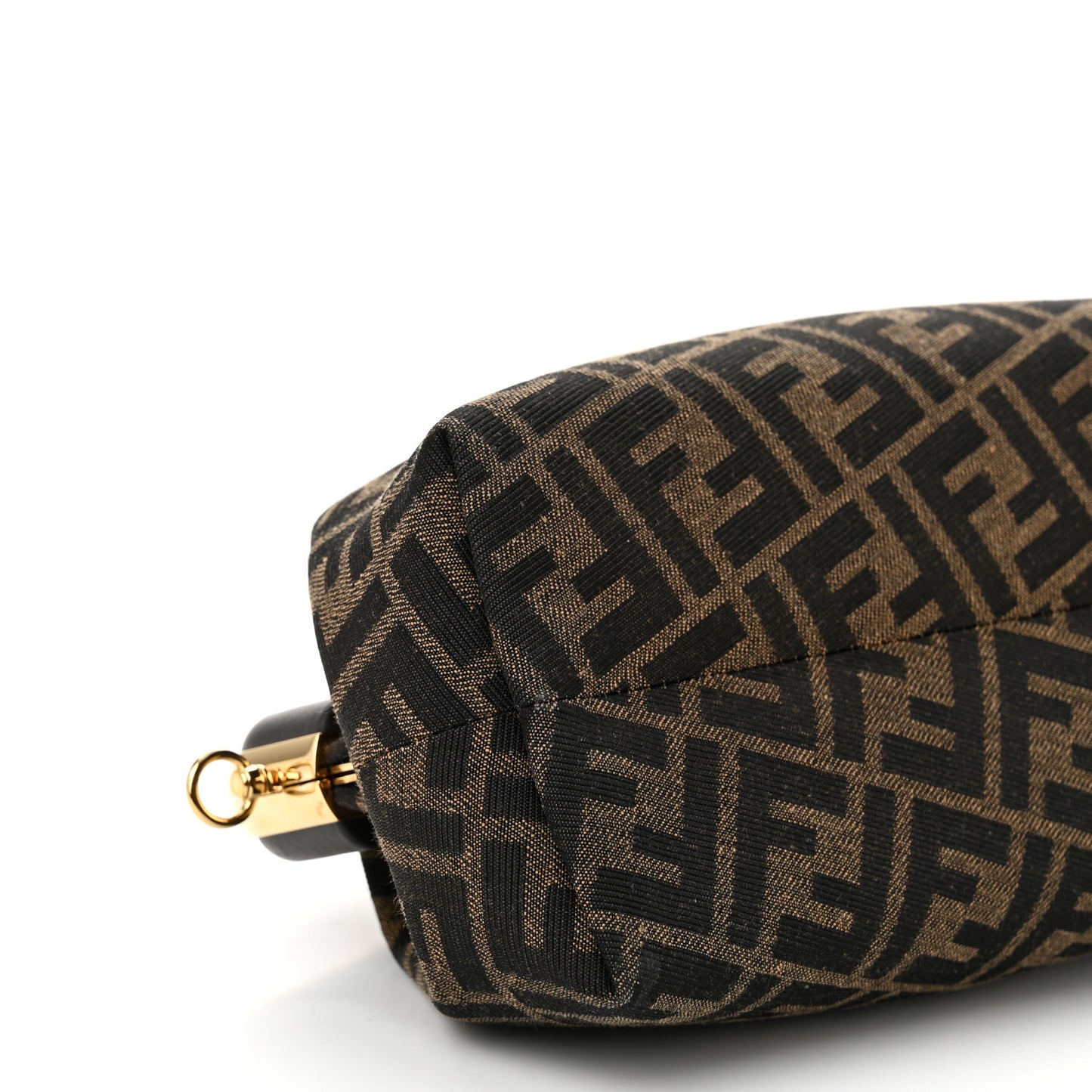 Shiny Nappa Fabric Jacquard FF 1974 Midi Fendi Tobacco Moro Ebano