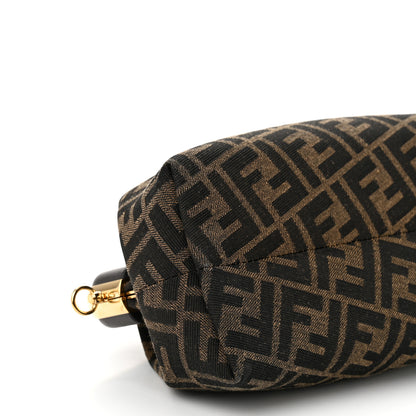 Fendi Shiny Nappa Fabric Jacquard FF 1974 Midi Fendi Tobacco Moro Ebano 9 of 10
