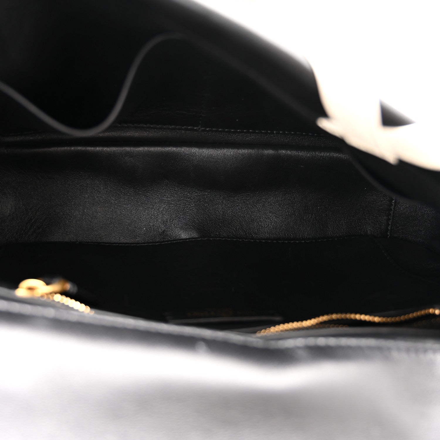 Valentino Garavani Nappa Large Roman Stud Shoulder Bag Black White 5 of 9