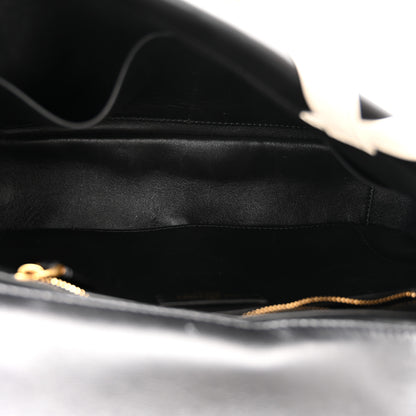Valentino Garavani Nappa Large Roman Stud Shoulder Bag Black White 5 of 9