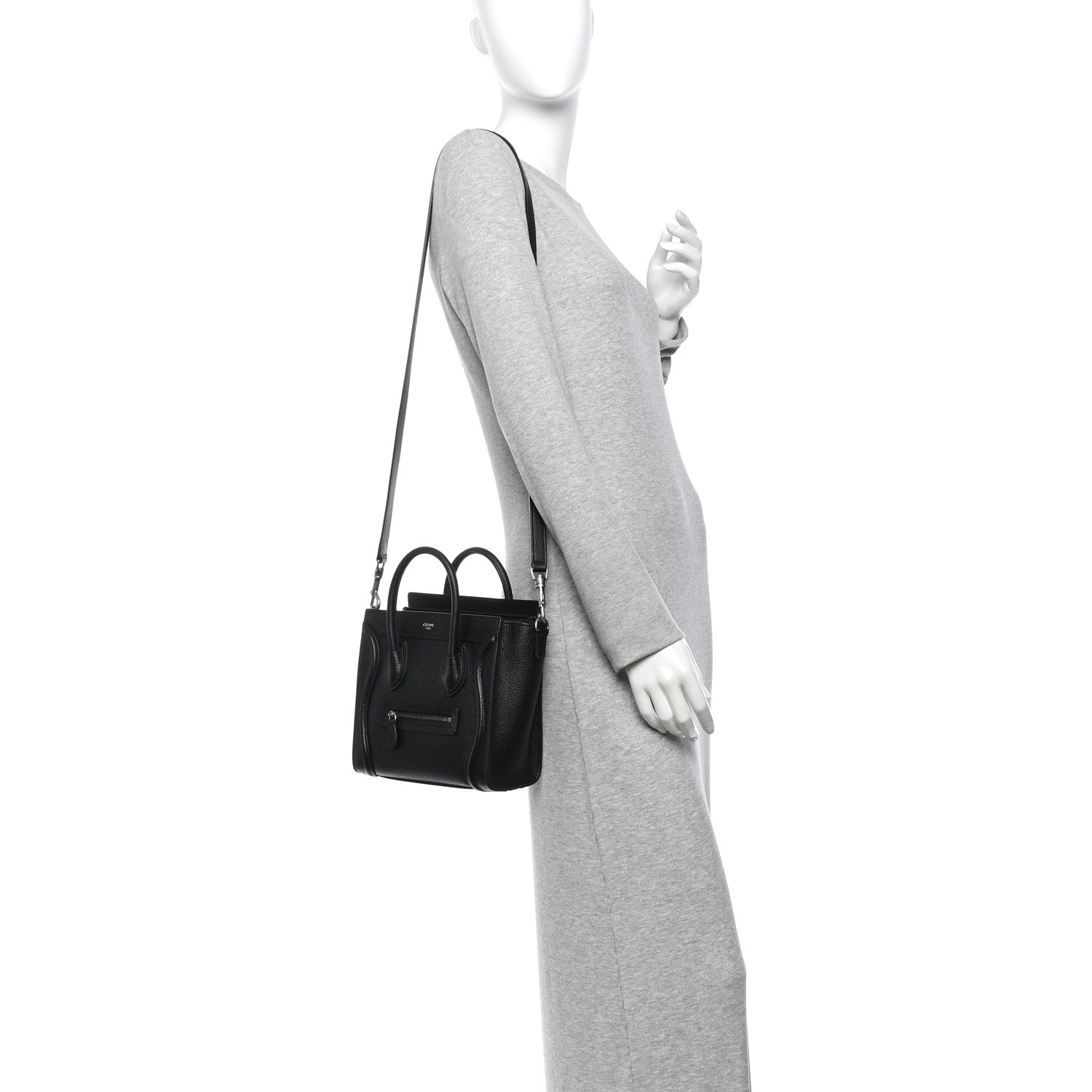 Celine Smooth Calfskin Nano Luggage Black 2 of 11
