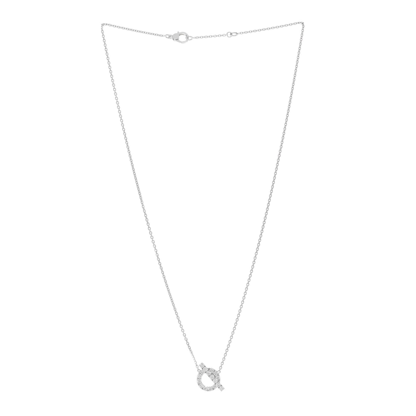 18K White Gold Diamond Finesse Pendant Necklace