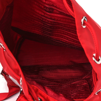 Prada Tessuto Nylon Saffiano Vela Medium Backpack Rosso 4 of 7