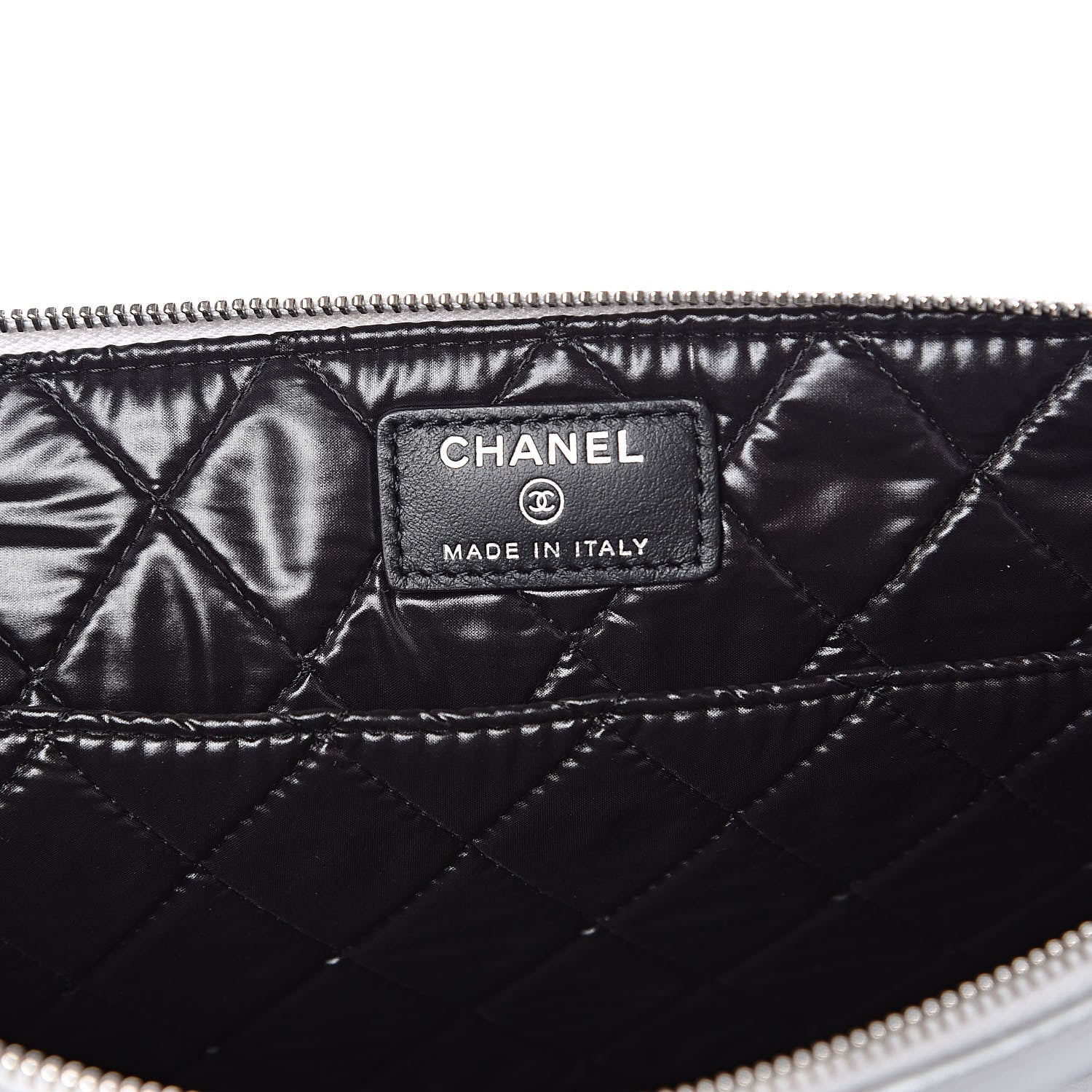 Chanel Metallic Calfskin Keyboard Pouch Silver 6 of 11