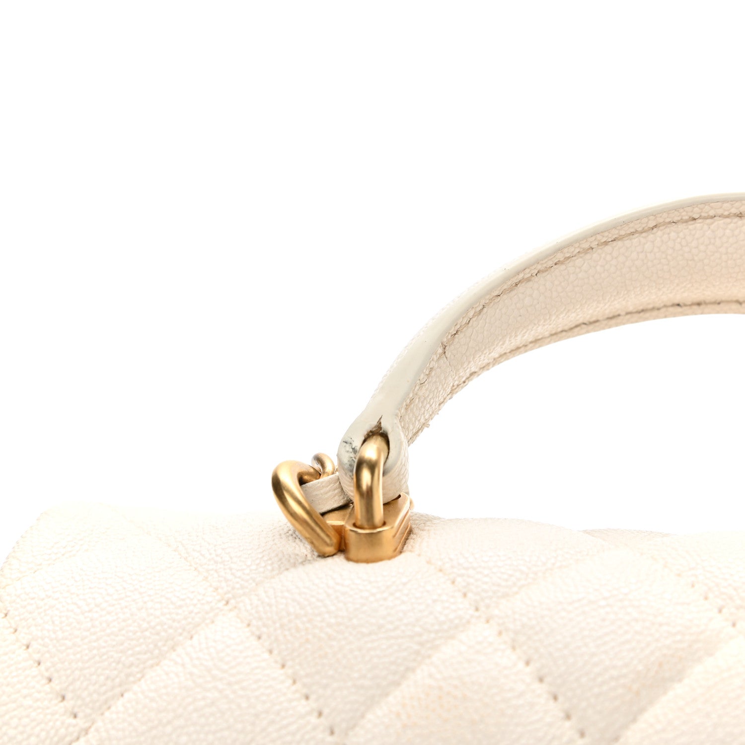 Chanel Caviar Quilted Mini Top Handle Rectangular Flap White 13 of 15