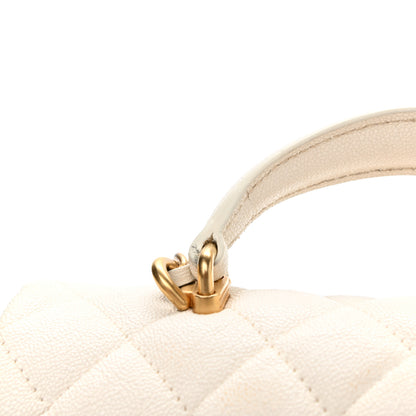 Chanel Caviar Quilted Mini Top Handle Rectangular Flap White 13 of 15