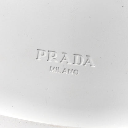 Prada Spazzolato Triangle 50mm Loafers 41 White 8 of 12