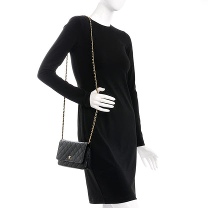 Chanel Caviar Quilted Wallet On Chain WOC Black 2 of 9