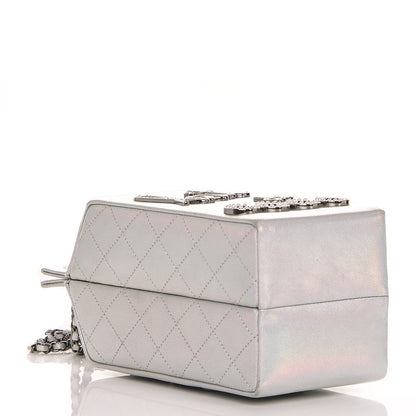 Chanel Metallic Goatskin Lait de Coco Milk Carton Bag Silver 4 of 6