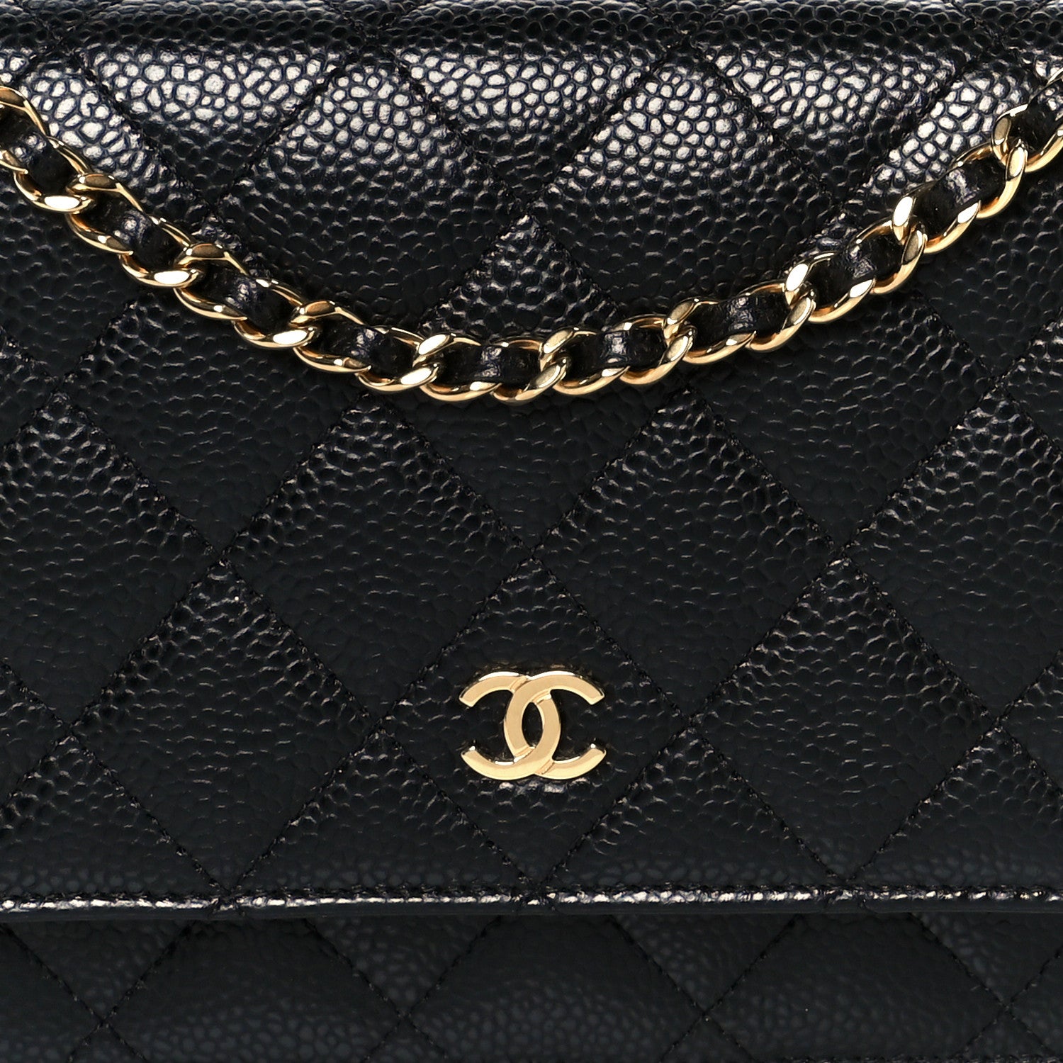 Chanel Caviar Quilted Wallet On Chain WOC Black 9 of 12