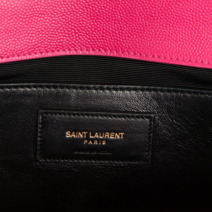 Saint Laurent Grain De Poudre Classic Monogram Clutch Bubblegum 6 of 7