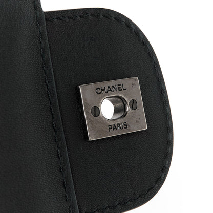 Chanel Metallic Goatskin Quilted Large Rock In Rome Flap Black 7 of 11