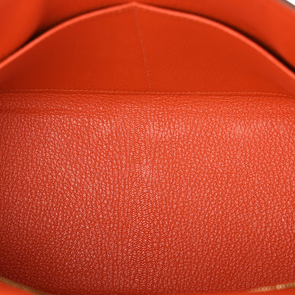 Hermes Taurillon Clemence Kelly Retourne 28 Orange 5 of 12