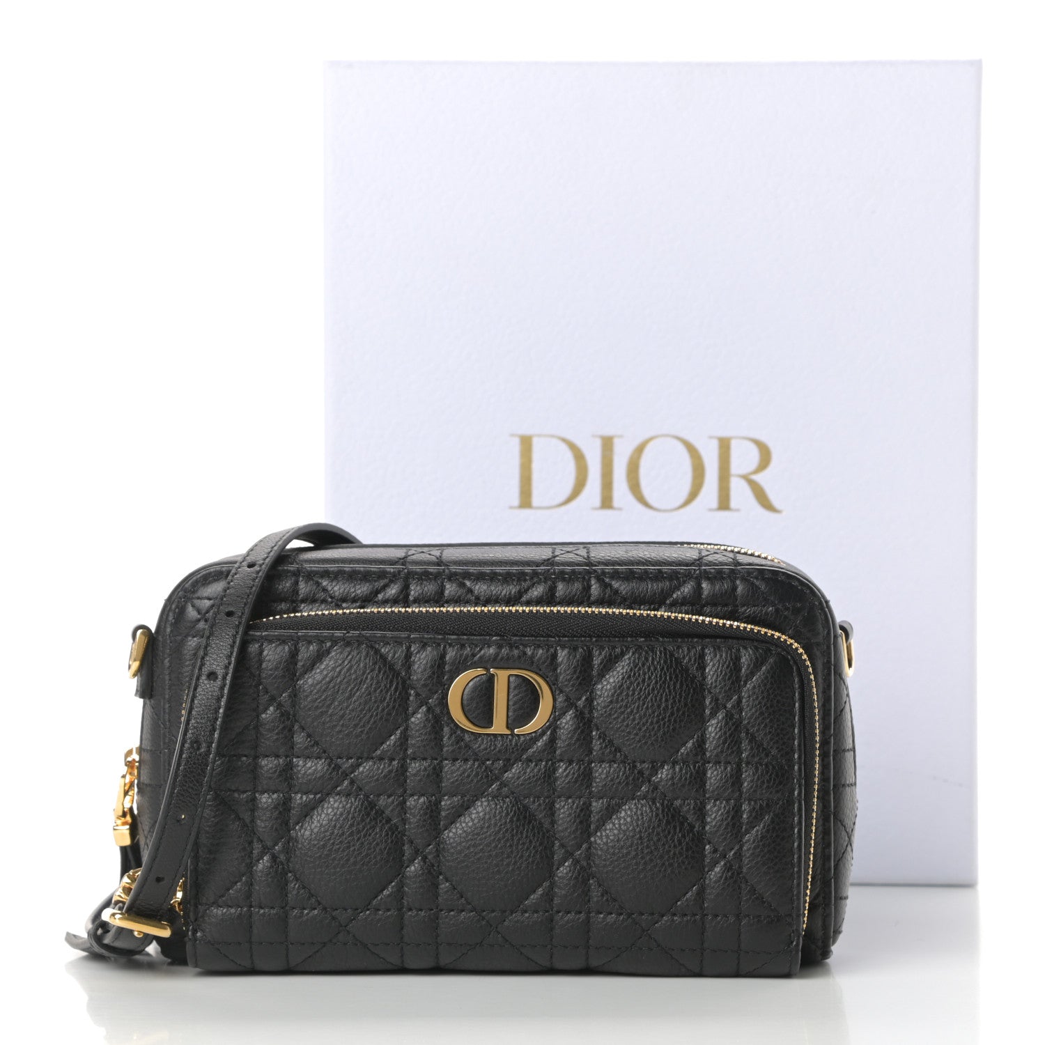 Christian Dior Supple Calfskin Caro Double Pouch Black 13 of 14