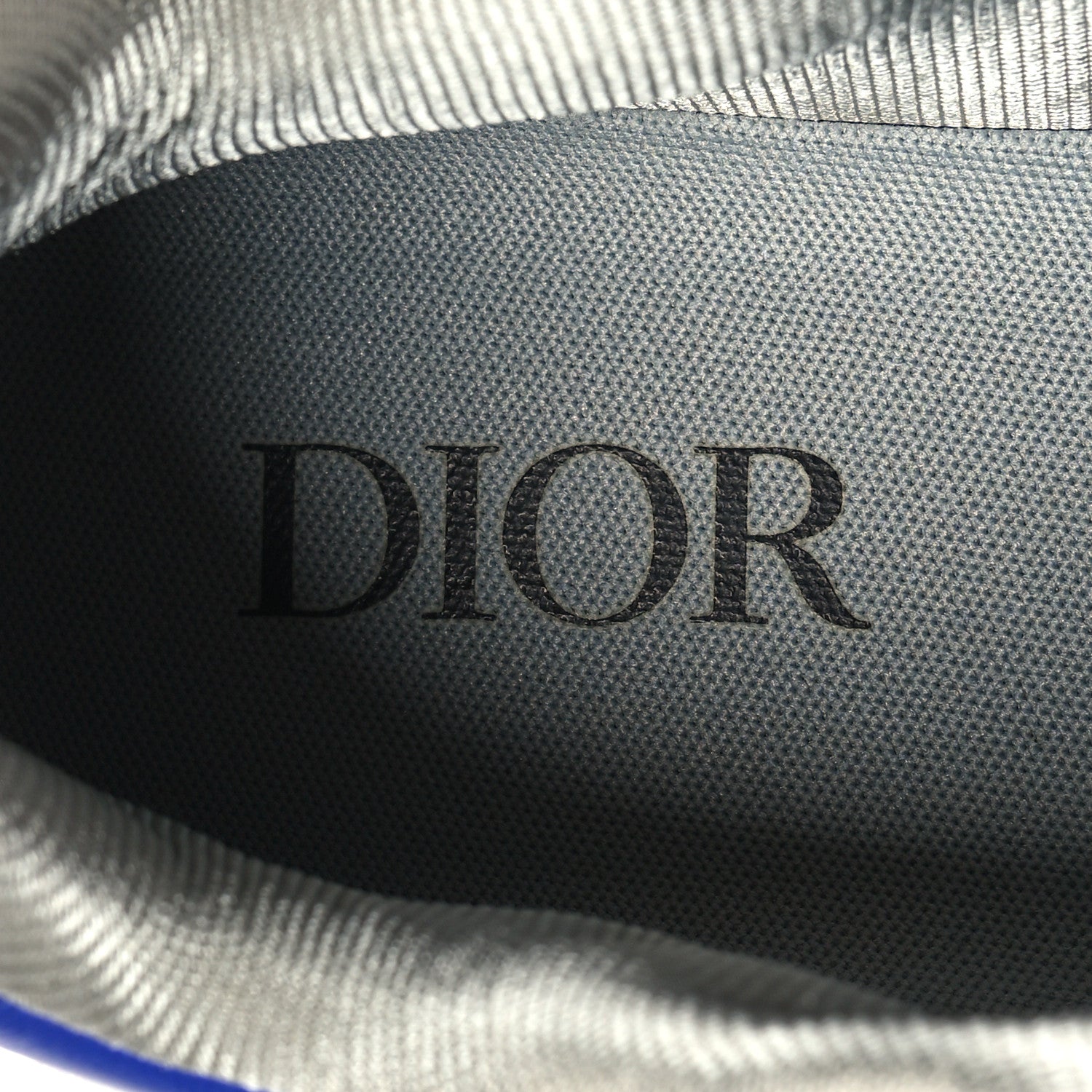 Christian Dior Smooth Calfskin Oblique Galaxy Perforated Mens B27 Low Top Sneakers 44 White Blue 8 of 9