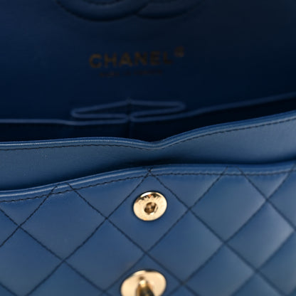 Chanel Lambskin Quilted Small Double Flap Dark Blue 12 of 12