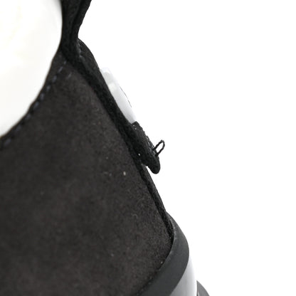 Chanel Nylon Suede Calfskin CC Sneakers 37.5 White Dark Grey 9 of 10