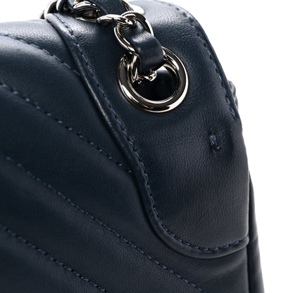 Chanel Lambskin Chevron Medium Single Flap Navy 11 of 12