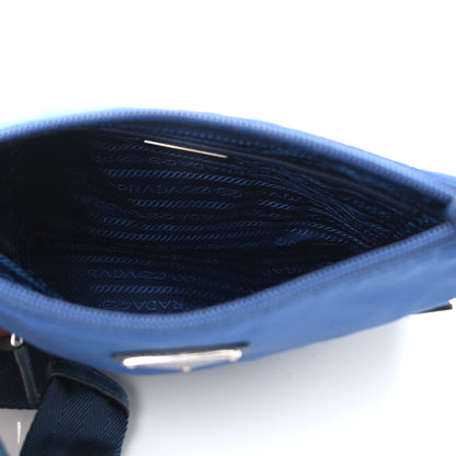Prada Tessuto Nylon Saffiano Flat Messenger Bag Bluette 5 of 10