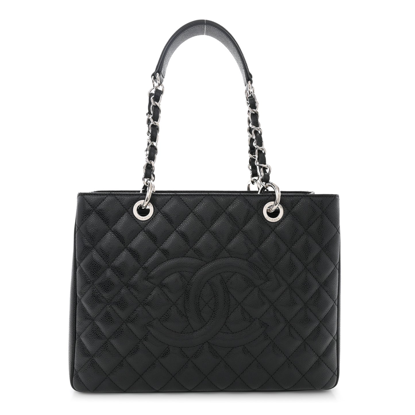 Caviar Quilted Grand Shopping Tote GST Black