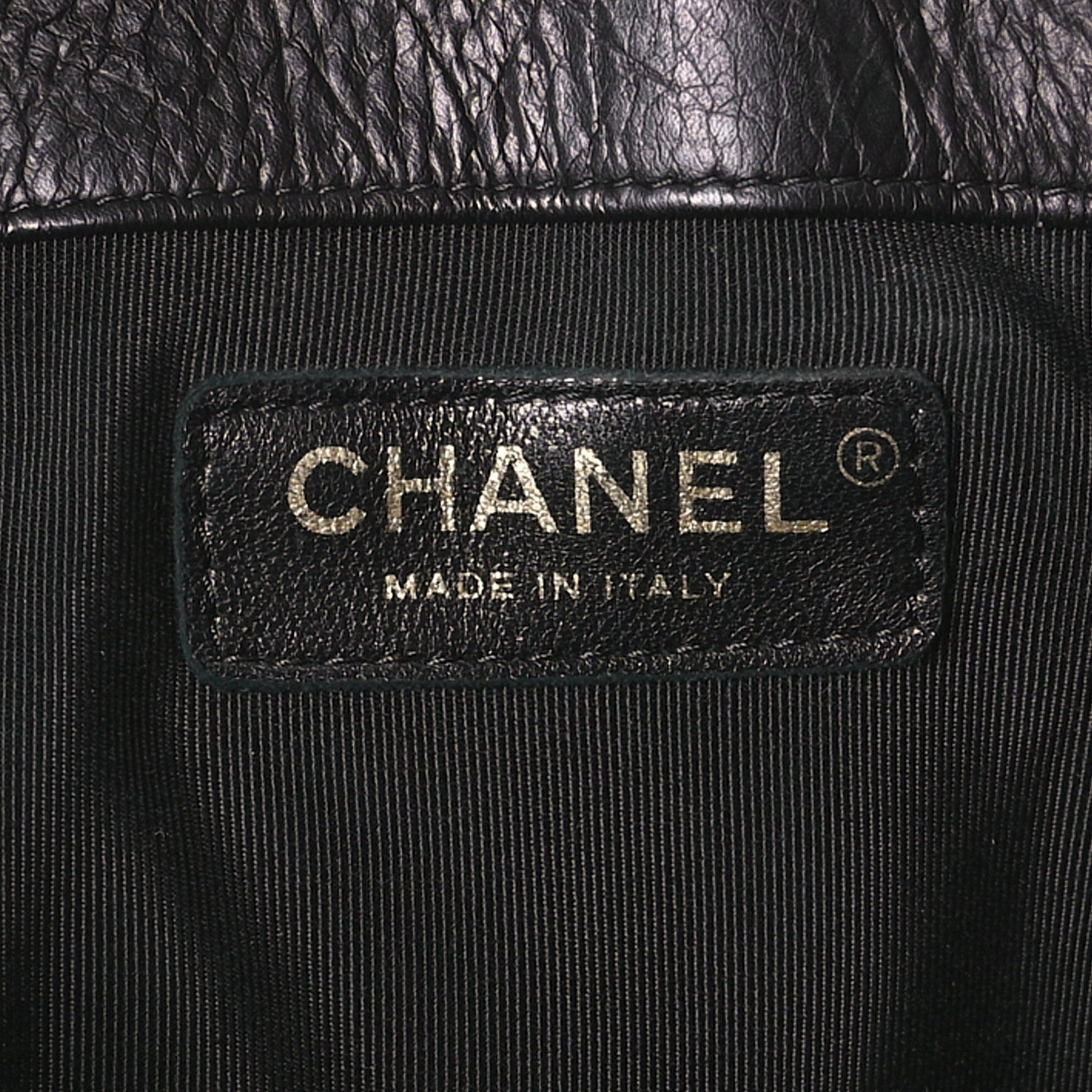 Chanel Iridescent Crumpled Calfskin Coco Pleats Drawstring Bag Black 6 of 10