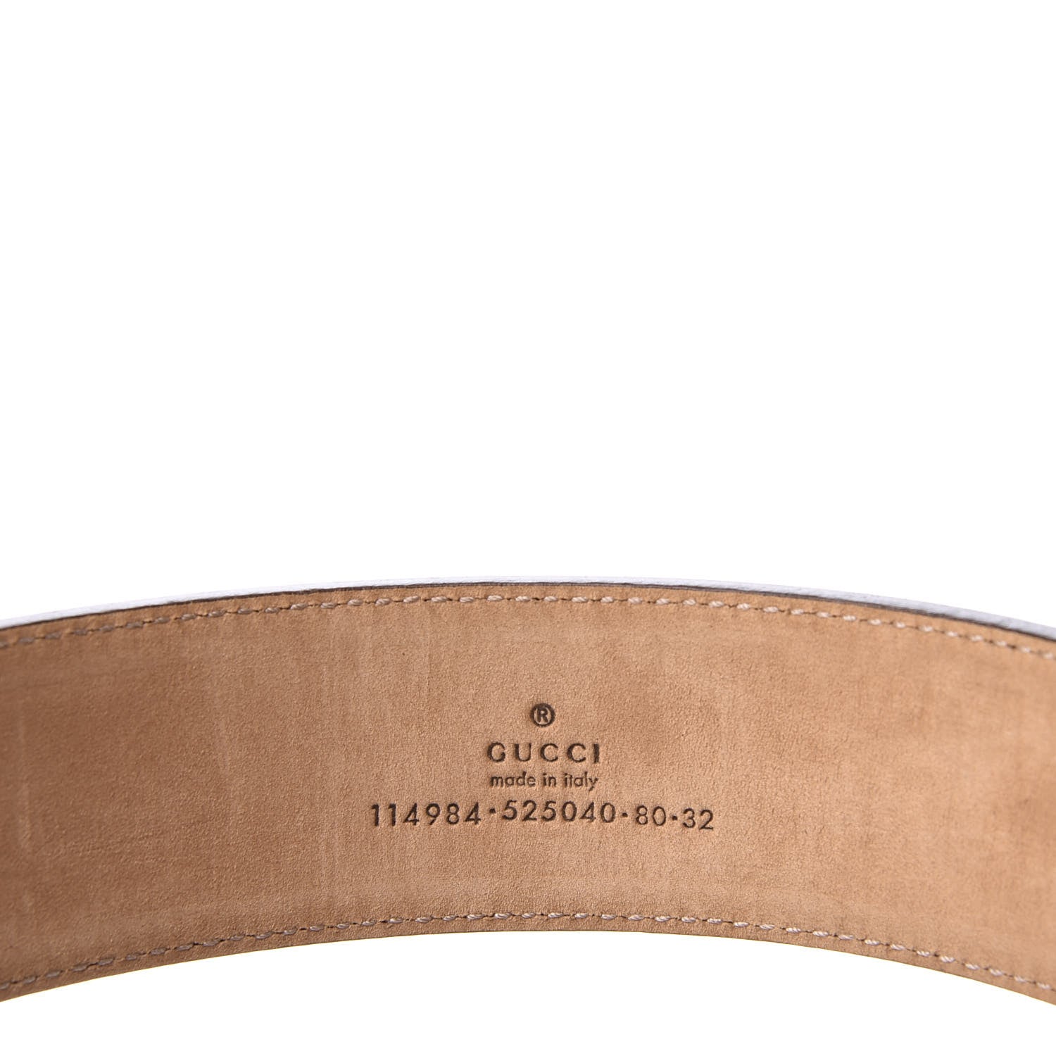 Gucci Calfskin Web Interlocking G Belt 80 32 Dark Brown 5 of 7