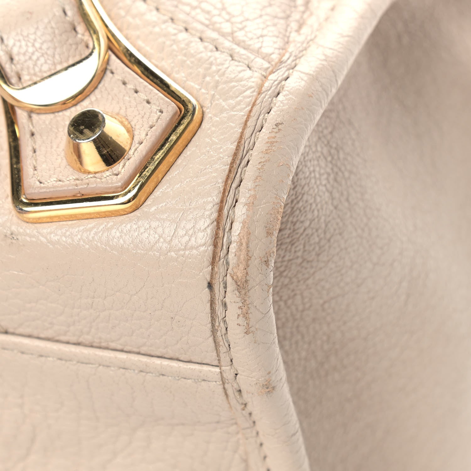 Balenciaga Chevre Gold Hardware Metallic Edge City Beige Praline 10 of 14