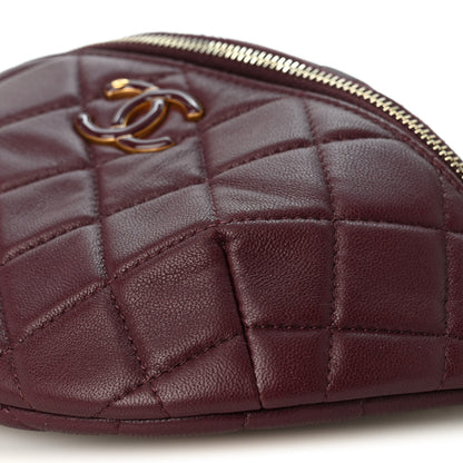 Chanel Shiny Lambskin Enamel Quilted Waist Bag Fanny Pack Burgundy 9 of 9